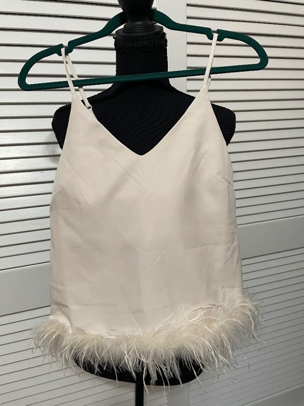 NWT Skies are Blue Feather trim camisole size XS
